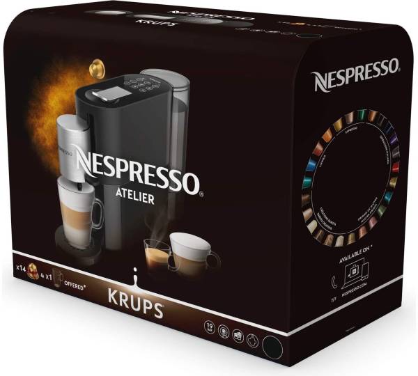 Maxi-Funktionalität Nespresso Atelier Krups mit 1,9 | gut XN890: Mini-Kapselmaschine