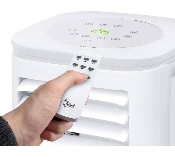 Brizac Airconditioner, Glosrity Cooling Ace, USB oplaadbare draagbare airconditioner, stille koelventilator, 3 instelbare snelheden, bladloze verticale circulatie, stille ventilator(Gray