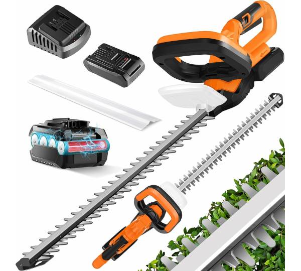 Tectake Heckenschere Akku Heckenschere, 7,2 V Mit 2 Aufsätzen