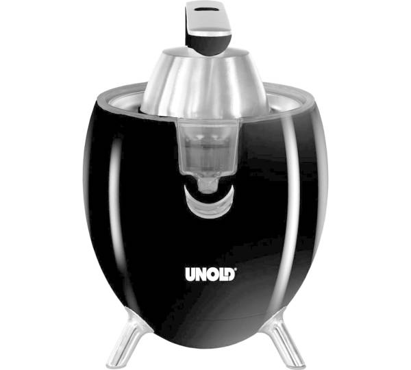 UNOLD Zitruspresse 78120 – Weiß/Edelstahl, 30 Watt, Mit Saftkanne & Praktischer Kabelaufrollung