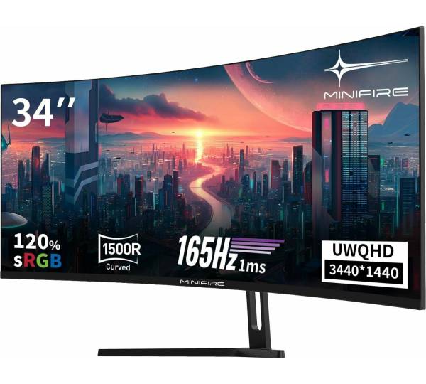 Minifire MFG34C5Q: 1,6 gut | Ultrawide und Curved für
