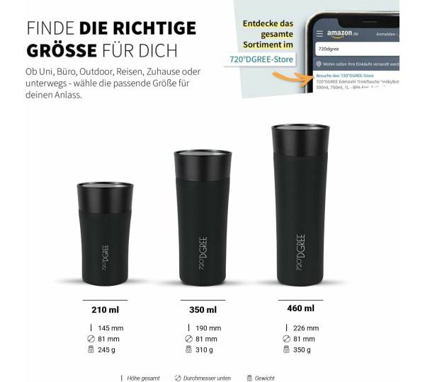 720° DGREE PleasureToGo 2.0 Thermo-Kaffeebecher 0,35l: 1,6 gut