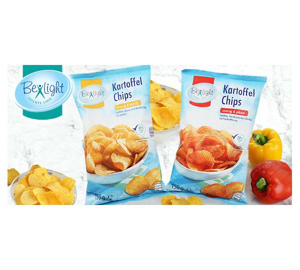 Aldi Süd / Be light Kartoffelchips mit PaprikaWürzung Test Chips