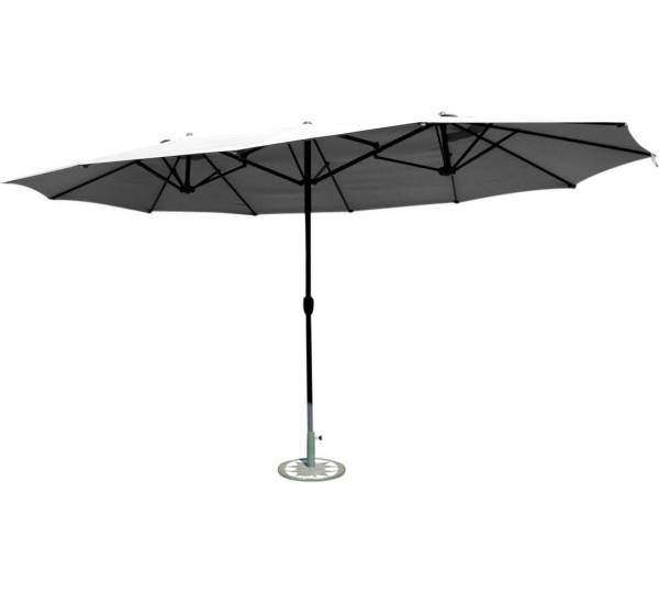 Leco Oval-Schirm: 2,0 gut | Stabile Alternative für den großen Gartentisch | Sonnenschirme & Sonnensegel