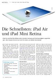 iPadWelt: Die Schnellsten: iPad Air und iPad Mini Retina (Ausgabe: 1/2014 (Januar/Februar))