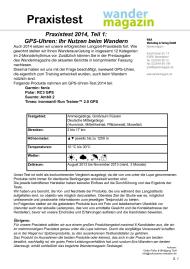 Wandermagazin: GPS-Uhren: Ihr Nutzen beim Wandern (Ausgabe: Nr. 175 (März/April 2014))