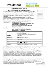 Wandermagazin: Funktionswäsche zum Wandern (Ausgabe: Nr. 175 (März/April 2014))