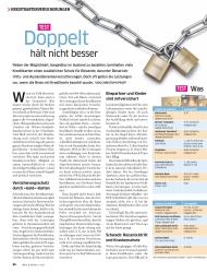 REISE & PREISE: Doppelt hält nicht besser (Ausgabe: 2/2013 (Mai-Juli))