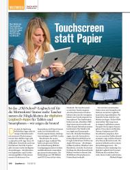 TAUCHEN: Touchscreen statt Papier (Ausgabe: Nr. 12 (Dezember 2013))