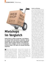 Internet Magazin: Mietshops im Vergleich (Ausgabe: 8)