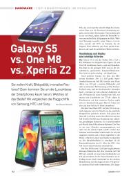 AndroidWelt: Galaxy S5 vs. One M8 vs. Xperia Z2 (Ausgabe: 4)