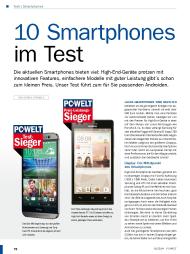 PC-WELT: 10 Smartphones im Test (Ausgabe: 8)