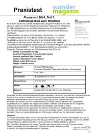Wandermagazin: Leichte Alleskönner mit Funktion (Ausgabe: Nr. 176 (Mai/Juni 2014))