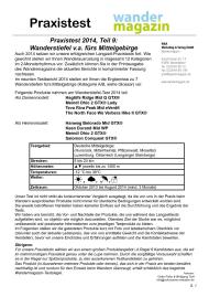 Wandermagazin: Praxistest 2014, Teil 9: Wanderstiefel v.a. fürs Mittelgebirge (Ausgabe: Nr. 179 (November/Dezember 2014))