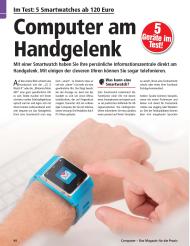 Computer - Das Magazin für die Praxis: Computer am Handgelenk (Ausgabe: 3)