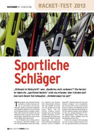 Deutsche Tennis Zeitung: Sportliche Schläger (Ausgabe: 2)