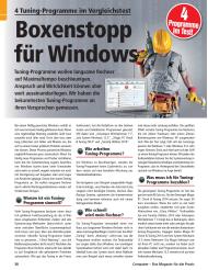 Computer - Das Magazin für die Praxis: Boxenstopp für Windows (Ausgabe: 9)