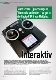 Modell AVIATOR: Interactiv - Touchscreen, Sprachausgabe, Telemetrie und mehr - so gut ist die Cockpit SX 9 von Multiplex (Ausgabe: 2)