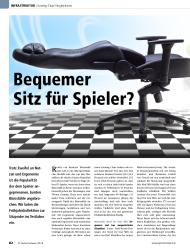 PC Games Hardware: Bequemer Sitz für Spieler? (Ausgabe: 3)