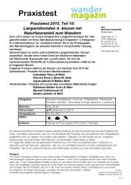 Wandermagazin: Praxistest 2015, Teil 10: Langarmhemden & -blusen mit Naturfaseranteil zum Wandern (Ausgabe: Nr. 185 (November/Dezember 2015))