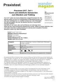 Wandermagazin: Praxistest 2017, Teil 1: Kurze und mittelhohe Gamaschen zum Wandern und Trekking (Ausgabe: Nr. 193 (März/April 2017))