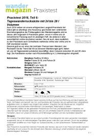 Wandermagazin: Praxistest 2018, Teil 6: Tageswanderrucksäcke mit 24 bis 28 l Volumen (Ausgabe: Nr. 200 (Herbst 2018))