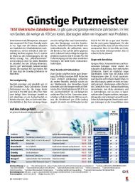 Konsument: Günstige Putzmeister (Ausgabe: 2)