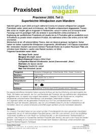 Wandermagazin: Praxistest 2020, Teil 3: Superleichte Windjacken zum Wandern (Ausgabe: Nr. 206 (April/Mai/Juni 2020))