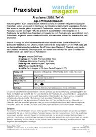 Wandermagazin: Praxistest 2020, Teil 4: Zip-off Wanderhosen (Ausgabe: Nr. 207 (Juli/August/September 2020))