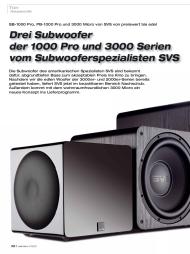 Heimkino: Drei Subwoofer der 1000 Pro und 3000 Serien vom Subwooferspezialisten SVS (Ausgabe: 4)