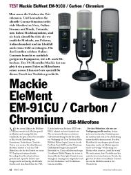 OKEY: Mackie EleMent EM-91CU / Carbon / Chromium (Ausgabe: Nr. 160 (Mai/Juni 2021))