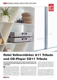 HiFi Test: Rotel Vollverstärker A11 Tribute und CD-Player CD11 Tribute (Ausgabe: 5)