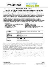 Wandermagazin: Praxistest 2021, Teil 6: Trocken durch die Nässe: Hardshelljacken zum Wandern (Ausgabe: Nr. 212 (Herbst 2021))