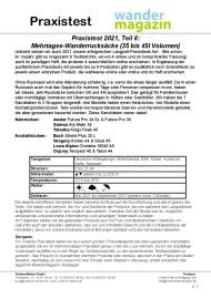 Wandermagazin: Mehrtages-Wanderrucksäcke (Ausgabe: Nr. 213 (Winter 2021/2022))