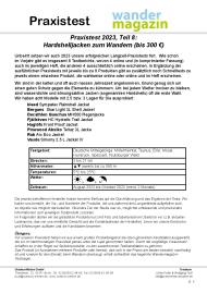 Wandermagazin: Praxistest: Hardshelljacken zum Wandern (bis 300€) (Ausgabe: Nr. 221 (Winter 2023/2024))
