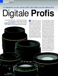 ColorFoto: „Digitale Profis“ - Standardobjektive getestet an Canon EOS 10D, 300D (Ausgabe: 10)