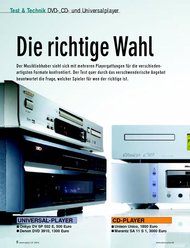 stereoplay: „Die richtige Wahl“ - CD-Player (Ausgabe: 12)