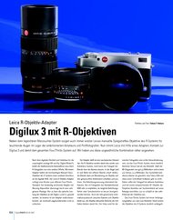 DigitalPHOTO: Digilux 3 mit R-Objektiven (Ausgabe: 8-9/2007)