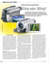 videofilmen: 1Chip oder 3Chip? (Ausgabe: 2)