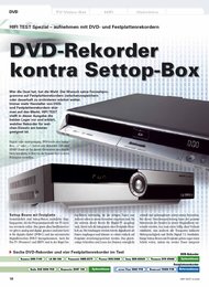 HiFi Test: „DVD-Rekorder kontra Settop-Box“ - DVD-Rekorder (Ausgabe: 4)