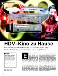 VIDEOAKTIV: HDV-Kino zu Hause (Ausgabe: 3)