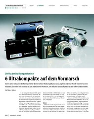 DigitalPHOTO: „6 Ultrakompakte auf dem Vormarsch“ - Kameras mit 6 Megapixel und mehr (Ausgabe: 2)