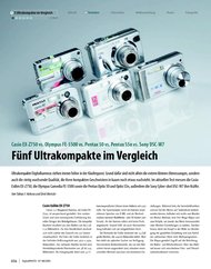 DigitalPHOTO: Fünf Ultrakompakte im Vergleich (Ausgabe: 7-8/2005)