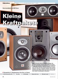 HiFi Test: Kleine Kraftpakete (Ausgabe: 6)