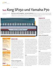 Beat: Korg SP250 und Yamaha P70 (Ausgabe: 6)