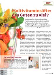 healthy living: Multivitaminsäfte: des Guten zu viel? (Ausgabe: 5)