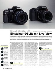 DigitalPHOTO: Einsteiger-DSLRs mit Live-View (Ausgabe: 7-8/2008)