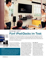 iPod & more: Fünf iPod-Docks im Test (Ausgabe: 4)