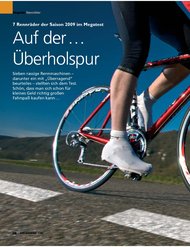 Radfahren: Auf der ... Überholspur (Ausgabe: 1+2/2009)