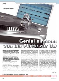 HiFi Test: Genial einfach: von der Platte zur CD (Ausgabe: 2)